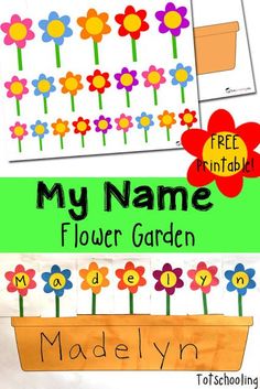 a flower garden with free printables for kids