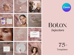 Introducing our exclusive collection of 75+ ready-to-post Instagram templates, meticulously designed for aesthetic botox injectors specializing in Botox. Elevate your online presence with this elegant edition, featuring a refined and sophisticated aesthetic that captures attention while maintaining a professional image. Save time on branding and creating stunning content while simultaneously engaging and growing your audience. Important Details This listing includes 75+ unique ready-to-post Inst Nurse Injector Instagram, Botox Instagram, Aesthetic Injector, Instagram Feed Aesthetic, Rose Gold Aesthetic, Professional Nurse, Sophisticated Aesthetic, Brow Lift, Social Media Success