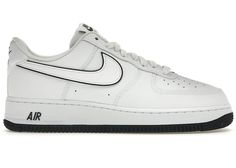 Acabo de empezar a seguir este producto en StockX: Nike Air Force 1 '07 Low White Black Outline Swoosh Air Force 1 Outfit Men, Air Force 1 Outfit, Dream Products, Air Forces, Nike Air Force 1 07, Nike Sneakers, Nike Air Force 1, Air Force 1, Nike Air Force