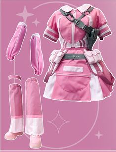 Pink Hero Outfit, Pink Hero Costume Design, Pink Futuristic Outfit, Pink Cyberpunk Outfit, Pink Hero Costume, Harajuku Style Pink Dress For Cosplay, Pink Harajuku Style Cosplay Costume With Anime Print, Pink Harajuku Style Anime Print Cosplay Costume, Pink Harajuku Style Cosplay Costume