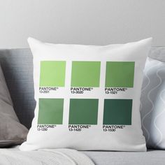 the pantone color chart throw pillow