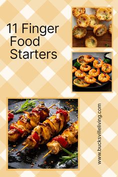 the cover of a cookbook with pictures of food items on it and in different stages of cooking