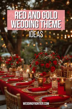 red and gold wedding theme ideas