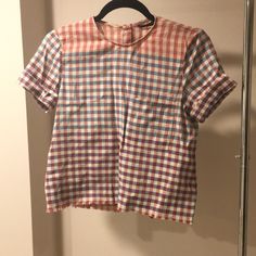 Adorable Top From Zara. Button Closure Along The Back. Nwt In Size Xs Zara Top, Zara Tops, Button Down Shirts, The Back, Button Down Shirt, Blouses, Zara, Womens Tops, Women Shopping