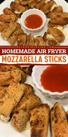 Crispy outside, gooey inside—Homemade Air Fryer Mozzarella Sticks are the ultimate snack! Coated with breadcrumbs, garlic powder, and Italian seasoning, these cheesy bites make easy football snacks, Super Bowl appetizers, and game day food ideas that are always a crowd-pleaser!