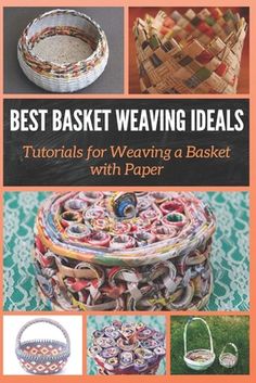 the book cover for best basket weaving ideas, with pictures of baskets and baskets on it