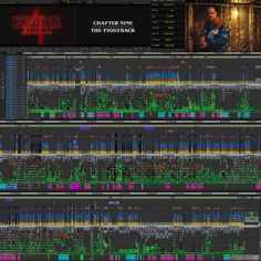 an image of a computer screen with many different sound waves and music equalizer options