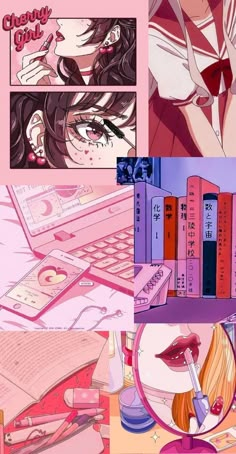 Kawaii Wallpaper Desktop Pink, Gaming Art Aesthetic, Anime Pink Wallpaper Aesthetic, Ipad Pro Wallpaper Aesthetic Anime, Anime Ipad Wallpaper Aesthetic, Chill Phone Wallpaper, Hyper Pop Wallpaper, Kawaii Pink Wallpaper Anime, Harajuku Aesthetic Wallpaper