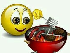 a smiley face cooking on top of a bbq with the words feliz dia de lo padres