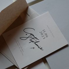 three envelopes with some writing on them