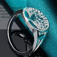 Tree Of Life Ring Ring Size: Available In Us Size 7, 8, 9, 10, Tree Of Life Ring Ring Wedding Band Ring Silver Circle Tree Of Life Ring, Traditional Celtic Culture Sacred Tree Ring, Round Tree Of Life Solitaire Ring, Irish Tree Ring What Does The Tree Of Life Ring Mean? What Is Tree Of Life Jewellery & Why Is It Significant ... One Of The Biggest Meanings Behind The Tree Of Life Is How Everything In The World Is Interconnected. The Circle Represents The World While The Tree Branches And Roots St Engraved Metal Promise Ring, Tree Of Life Ring, Life Ring, Tree Of Life Jewelry, Sacred Tree, Celtic Culture, Tree Ring, Masonic Ring, Tree Rings