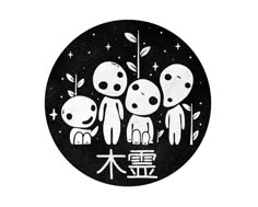 an image of three aliens in the middle of a circle with chinese characters on it