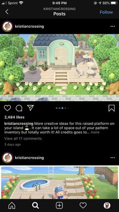 two screens showing different scenes from the game, and one shows an image of a house with