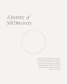 the cover of a book about self discovery