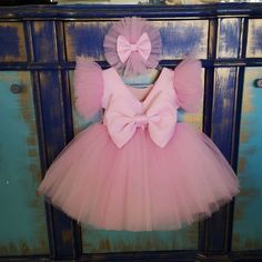 Pink Flower Girl Birthday Dress Ball Gown Kids Dress Party | Etsy Pink Tutu Dress With Bow For Birthday, Princess Style Tutu Dress With Pink Bow, Pink Princess Gown For Baptism, Pink Tulle Baptism Dress For Dress-up, Pink Tulle Baptism Dress For Dress-up Occasions, Pink Bow Dress For Birthday, Pink Tulle Baptism Dress, Pink Dress With Bow For Birthday, Princess Tutu Dress With Bow For Birthday