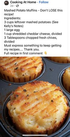 some food is in a muffin pan and it looks like they have been cooked