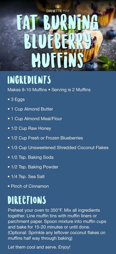 the blueberry muffins recipe is shown