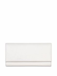 White deer nappa leather Sebastian leather wallet from Yu Mei featuring gold-tone hardware, foldover top, button fastening, top zip fastening, internal card slots and leather lining. | Yu Mei Sebastian leather wallet White Wallet, White Deer, Planet People, White Purses, Five Points, Leather Bifold Wallet, Deer Skin, Card Holder Wallet, Wallet Bag