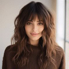 53 Trending Long Layered Hair with Bangs Hair Cut With Bangs For Girl, Long Layers With Fringe Bangs, Long Hair Shaggy Bangs, Long Hair Layered Bangs, Wavy Hair Fringe Bangs, Long Wavy Bangs, Layered Long Shag, Bangs With Long Wavy Hair, Long Hair Shag With Bangs