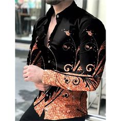 Men Fashion Shirt, Mens Business Casual, Beach Blouse, Blouse Man, Printed Shirts Men, Mode Casual, Business Casual Men, Men Shirt Style, Hawaiian Shirts