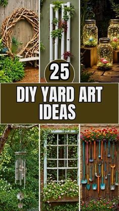 25 diy yard art ideas that are easy to do in the back yard or garden