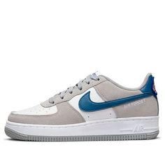 (GS)Nike Air Force 1 Low 'Athletic Club White Grey' DH9597-001 (AF1/SNKR/Skate/Low Top/Classic) Athletic Club, Athletic Clubs, Nike Air Force 1 Low, Air Force 1 Low, Sneakers Grey, Nike Air Force 1, Air Force 1, Nike Air Force, Low Top