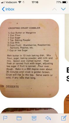 an old recipe book with instructions for baking cookies and other things to cook in it