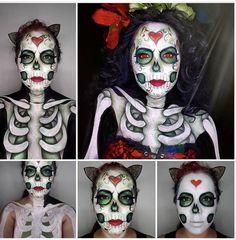 Scary Makeup, Skull Makeup, Clown Makeup, Eye Shadow Palette, Shadow Palette, Eye Shadow, Halloween Face, Face Makeup