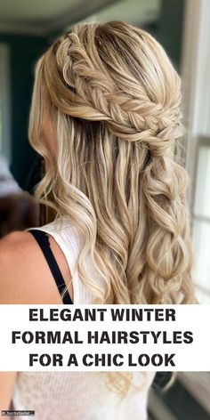 Winter formal hairstyles Sleek Waves, Romantic Updos, Glamorous Curls, Winter Hairstyle, Winter Ball, Romantic Updo