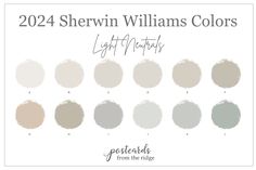 the color scheme for sheryln williams's colors, including light neutrals