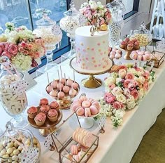 an image of a table full of desserts and cakes on twitter for the party