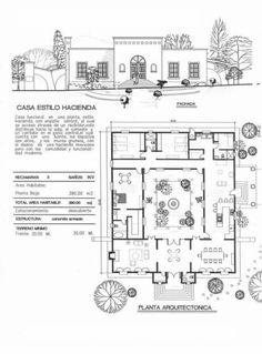 the floor plan for santa amalia, which is located in an old spanish style home