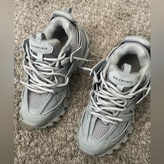 These Shoes Are In Great Condition! Comes With Replacement Box As Well No Low Balls! This Is A $1,000 Shoe. Luxury Gray Sneakers With Round Toe, Luxury Gray Round Toe Sneakers, Grey Balenciaga, Balenciaga Tracks, Balenciaga Track Trainers, Balenciaga Track, Shoes Grey, Balenciaga Shoes, Balenciaga