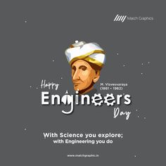 a man in a hat with the words happy engineer's day