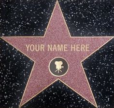 a star on the hollywood walk of fame with your name here written in gold lettering