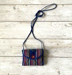 Fair Trade Stitched Purse Wallet Women’s Crossbody Bag Blue Purple Stripes 6x4in. Blue Bags, Wallets For Women, Purse Wallet, Blue Purple, Fair Trade, Dream Closet, Blue And Purple, Crossbody Bag, Stripes