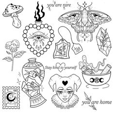 the stamps are designed to look like tattoos and have different designs on them, including an eye