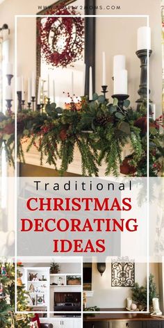 traditional christmas decorating ideas with candles and wreaths