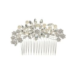 Bridal Wedding Hair Pins Combs Clips can make you more charming and define your unique beauty  Tips:For safe, please do not touch eyes.  1 PCS Bridal Wedding Hair Pins Combs Clips  Specification:  Material:Premium Alloy&Rhinestones&Pearls  Package:1 PCS Bridal Wedding Hair Pins Combs Clips  Size:As the pictures showed.  Color: As the pictures showed.  Note:  Manual measurement, please allow slight errors on size.  The colors may exist slight difference due to different screens. Color: Multicolor Gold Wedding Hair Accessories, Wedding Hair Pins Crystal, Gold Hair Accessories Wedding, Flower Wedding Hair, Pearl Hair Combs, Bridal Hair Headpiece, Gold Headpiece, Bridal Wedding Hair, Headpiece Jewelry