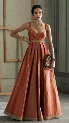 Indian Style Dresses Gowns, Brocade Outfits Indian, Indian Outfit Designs, Brocade Indian Outfits, Dress Pattern Gown, Brocade Lehenga Party Wear, Brocade Gown Indian, New Indian Outfits, Sabyasachi Anarkali Gowns