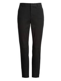 Modern Sloan Skinny-Fit Washable Pant | Banana Republic Compressive Solid Bottoms For Workwear, Tapered Leg Elastane Activewear, Tapered Leg Stretch Activewear, Stretch Elastane Activewear With Tapered Leg, Classic Stretch Elastane Bottoms, Classic Elastane Bottoms, Versatile Fitted Activewear With Tapered Leg, Compressive Athleisure Bottoms For Workwear, Athleisure Elastane Pants For Workwear