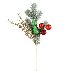 "Find the 14.5\" Berry & Pine Pick with Green Tree by Ashland® at Michaels. This festive pine pick is perfect for lending your floral arrangement a fun touch. This festive pine pick is perfect for lending your floral arrangement a fun touch. Place it in a lovely seasonal container to create a festive Christmas accent to display on a counter. Details: Green and red 14.5\" x 4\" x 3\" (36.8cm x 10.16cm x 7.62cm) Polyethylene and iron wire For indoor use | 14.5\" Berry & Pine Pick with Green Tree b Christmas Accents, Iron Wire, Green Trees, Festive Christmas, Floral Arrangements, Festival, Green, Floral, Christmas