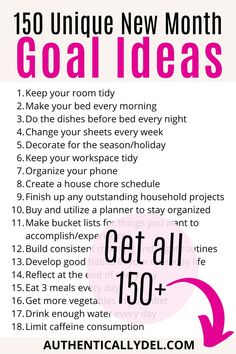 150 new month goal ideas Monthly Goals Ideas, Prayerful Planner, Chore Schedule, Educational Youtube Channels, Goal Setting Vision Board, Goal Setting Activities, Monthly Goal, Monthly Planning