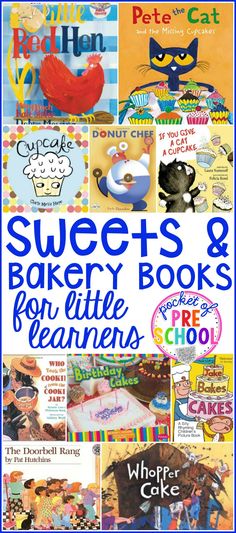 some books with the title 21 sweet and bakery books for little learners