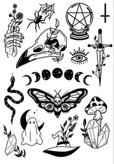 an image of tattoos and symbols