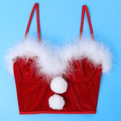 Women's Christmas Uniform Santa Claus Outfit Red Velvet Crop Top Skater Miniskirt Suit Cosplay Fitted Red Winter Costumes, Red Fitted Winter Costume, Fitted Red Costumes For Winter, Red Winter Costume For Costume Party, Red Winter Party Costume, Fitted Winter Party Costumes, Fitted Christmas Costume, Red Velvet Crop Top, Christmas Uniforms