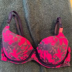 This Bra Is Hot Pink And Purple, It Has Underwire And Adjustable Straps It’s Very Soft With Kind Of A Tie-Dye Design. It’s From The Pink Line At Victoria Secrets. I Only Tried On The Bra It Has Never Been Worn And It Has The Tags On It. Purple Fitted Bra With Adjustable Straps, Fitted Purple Bra With Adjustable Straps, Purple Stretch Padded Bra, Purple Padded Stretch Bra, Stretch Padded Purple Bra, Hot Pink Bra, Victoria Secrets, Tie Dye Designs, Line At