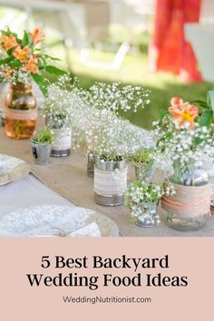 the best backyard wedding food ideas