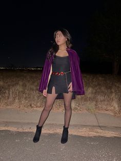 Purple, Raven, Teen Titans, Beast Boy Holloween Costume Ideas Raven, Robin And Raven Costume, Halloween Costumes Raven Teen Titans, Raven Costume Women, Raven Titans Outfit, Raven Dc Costume, Ravena Cosplay Casual, Raven Teen Titans Go Costume Halloween, Teen Titans Costume Group