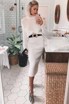 Brunch Outfits Fall, Knit Skirt Outfit, Sunday Brunch Outfit, Brunch Outfit Winter, Brunch Outfits, Pastel Outfit, Cooler Look